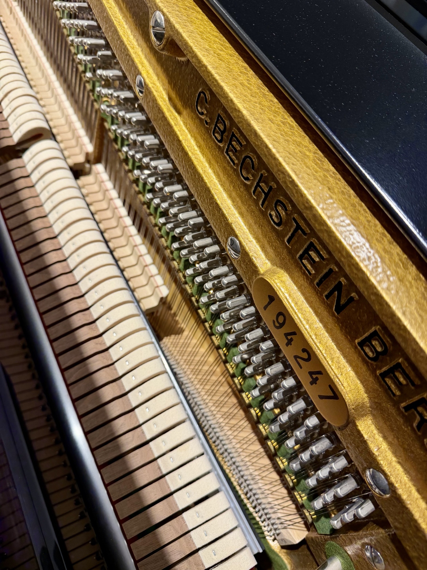 C. Bechstein Elegance 124 mit Silent-System gebraucht (Baujahr 2005) Klavier, Ansicht 4, Pianohaus van Bremen Dortmund