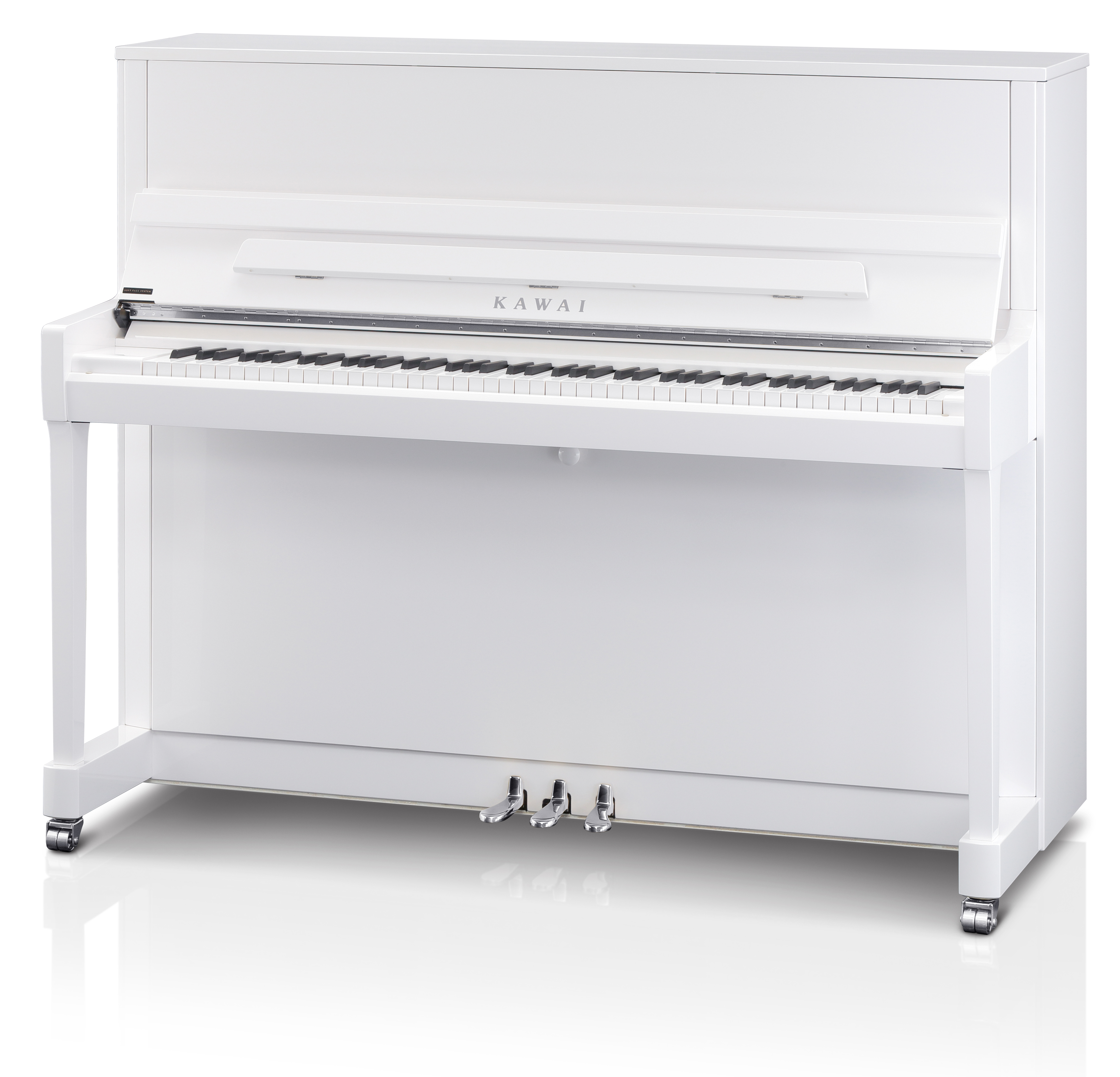 Kawai K-300 Klavier, weiß, Ansicht 2, Pianohaus van Bremen Dortmund